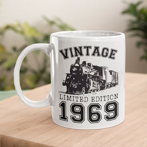 54th Birthday Gift For Men, Train Gifts For Dad, Train Gifts, 1969 Train Mug, 11oz Mug, Coffee Mug Gift, 1969 Gifts For Men, Railway Gifts