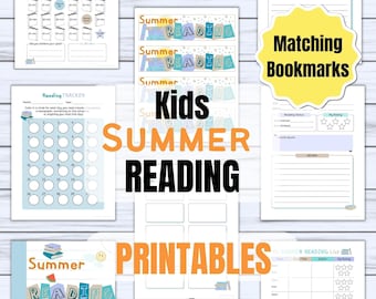 Summer Reading Printables | Reading Log | Book Tracker | Reading Challenges | Book Report | Reading Log for Kids