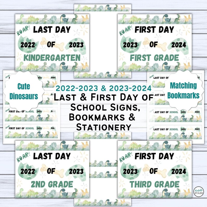 Printable End Of School Year Signs Bookmarks And Stationery Etsy Printable end of school year signs bookmarks and stationery etsy