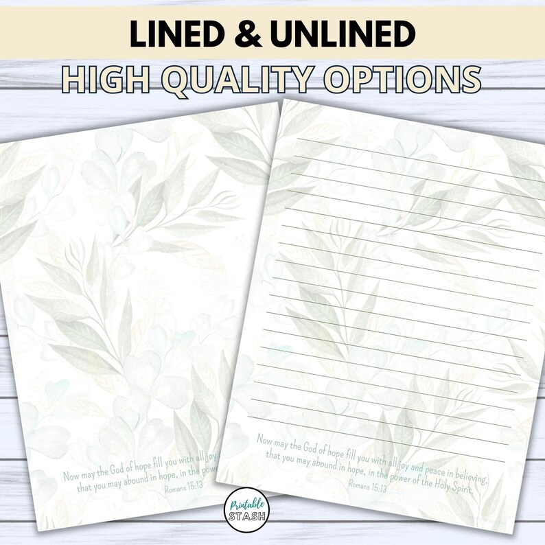 Printable Stationery Scripture Stationery Set Christian Writing Paper ...