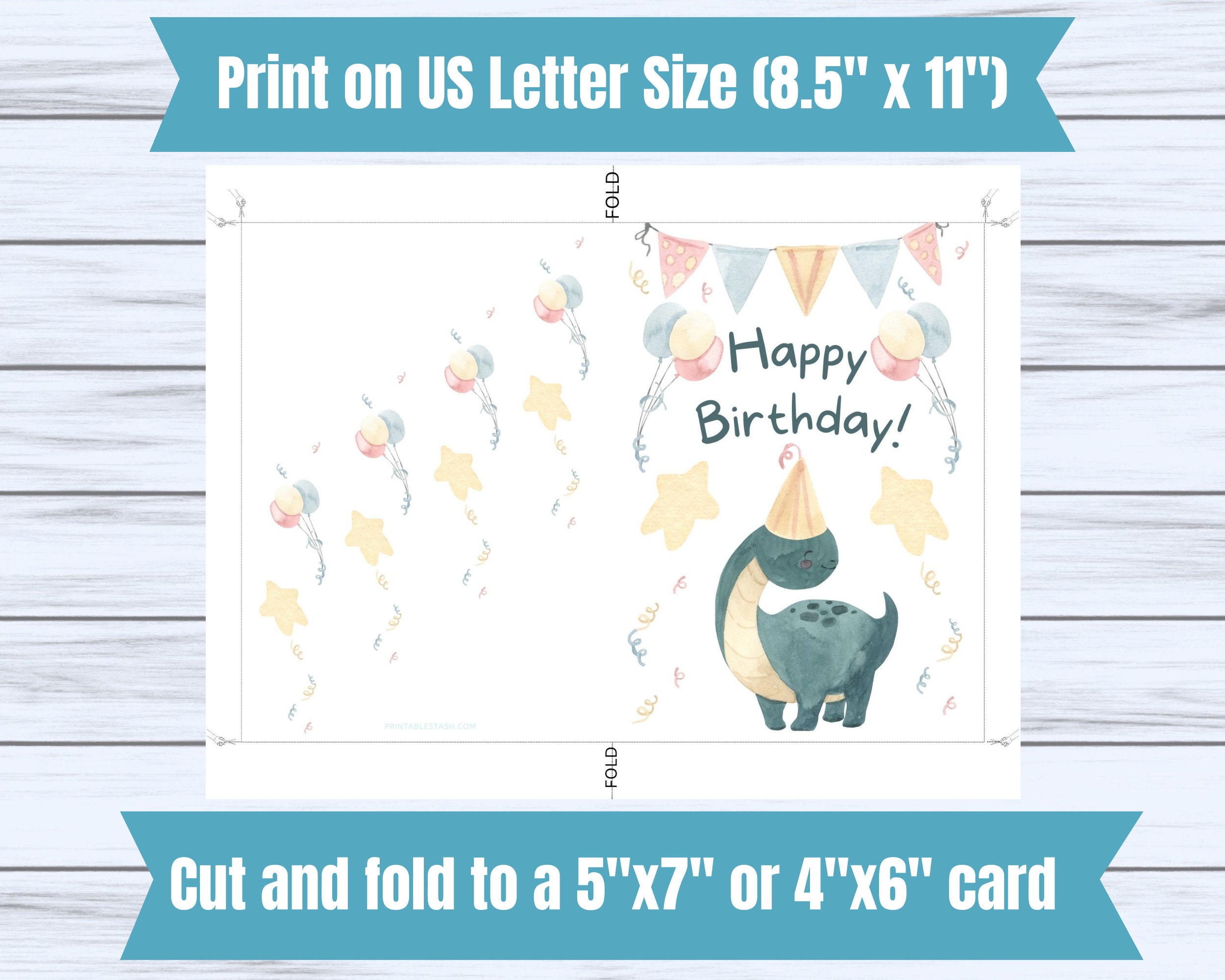 Printable Dinosaur Birthday Card, Birthday Card for Kids, Dino Birthday ...