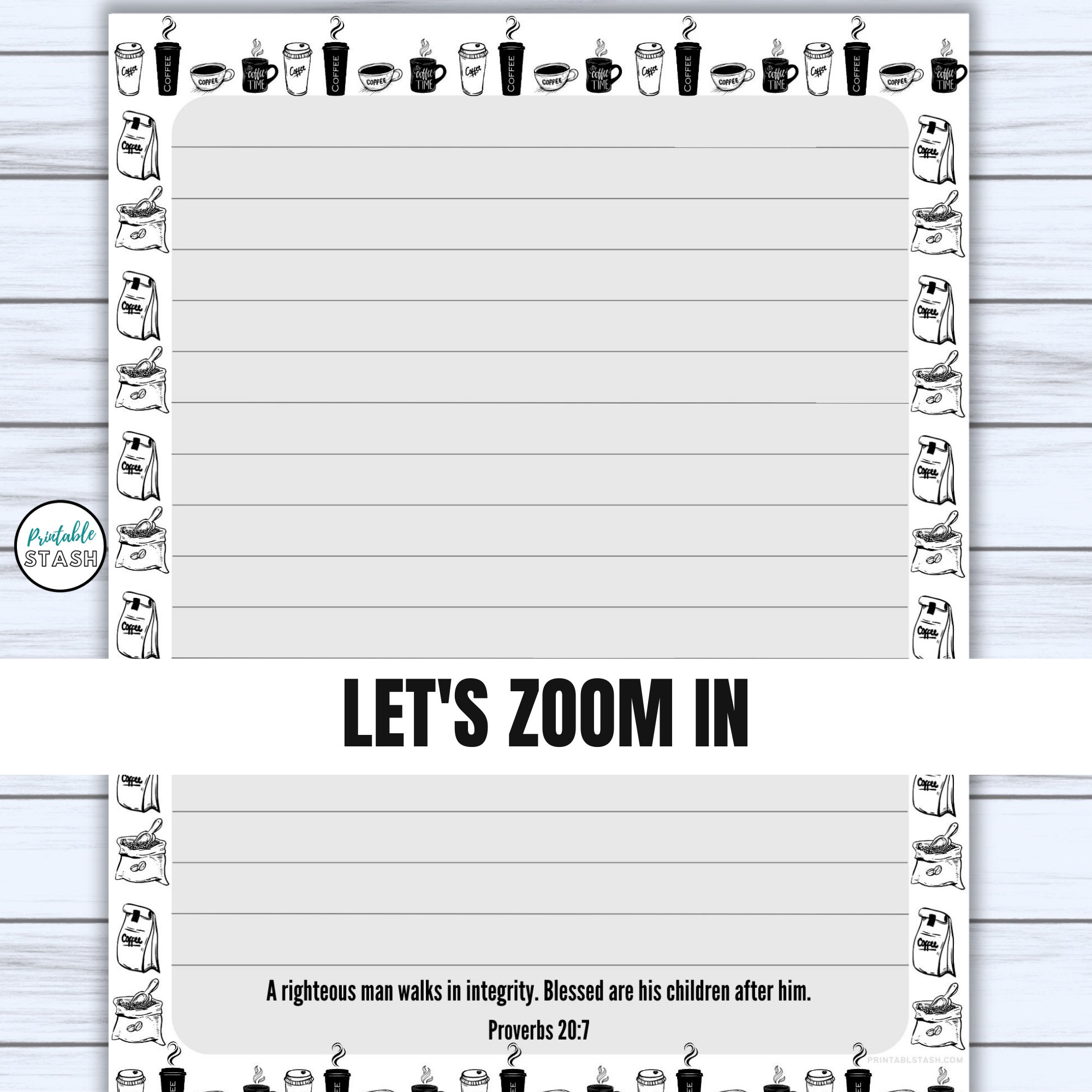 Fathers Day Printable Printable Stationery Proverbs Scripture &amp; Coffee ...