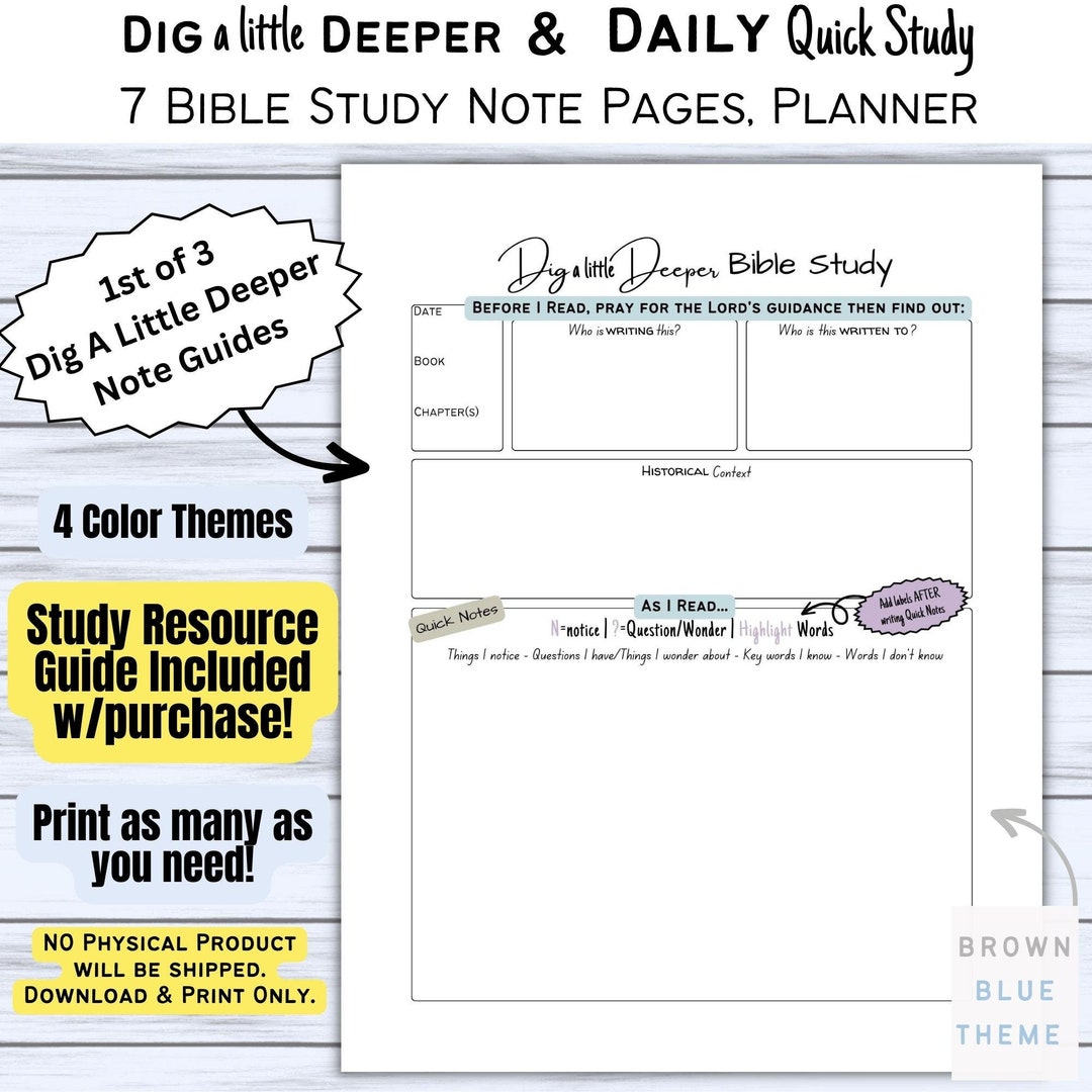 Daily Bible Study Printable Template Bible Study Guide Bible Study