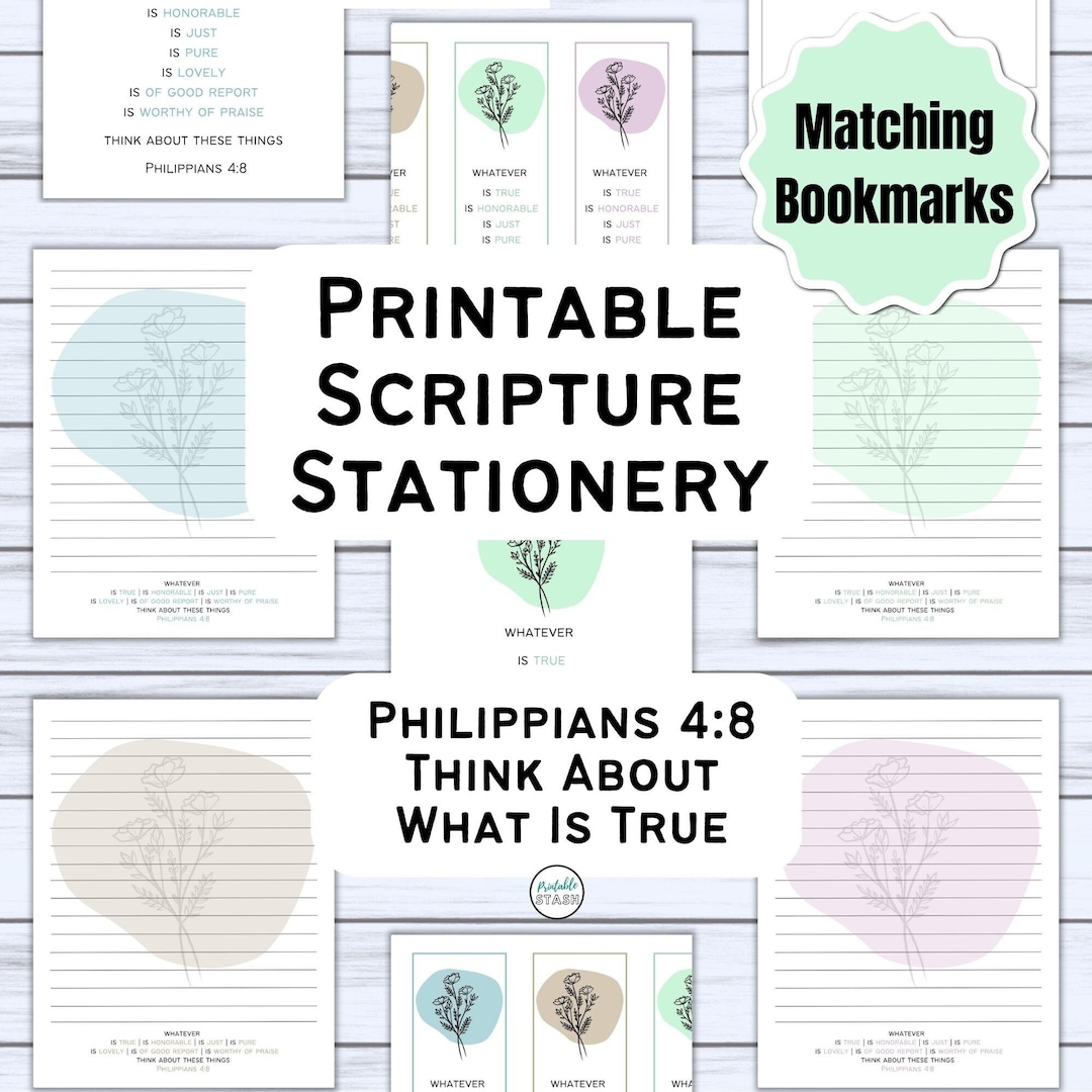 Printable Stationery Christian Stationery Set Writing Paper Notes Page ...