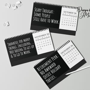 Calendario de escritorio para la jubilación 2026, regalo divertido para hombres y mujeres, regalo de oficina original para compañeros de trabajo, regalo divertido de despedida para la oficina. imagen 8