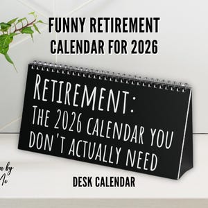 Calendario de escritorio para la jubilación 2026, regalo divertido para hombres y mujeres, regalo de oficina original para compañeros de trabajo, regalo divertido de despedida para la oficina. imagen 1