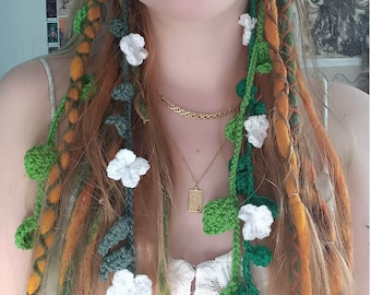 Bijoux amovibles pour cheveux et casque - Plantes au crochet