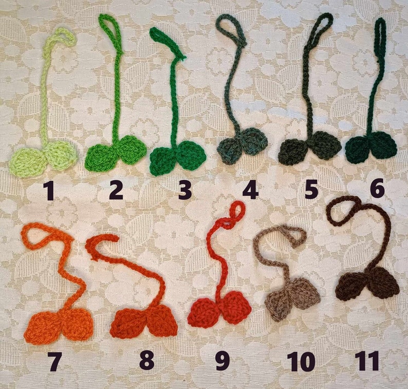 Bijoux amovibles pour cheveux et casque Plantes au crochet image 2