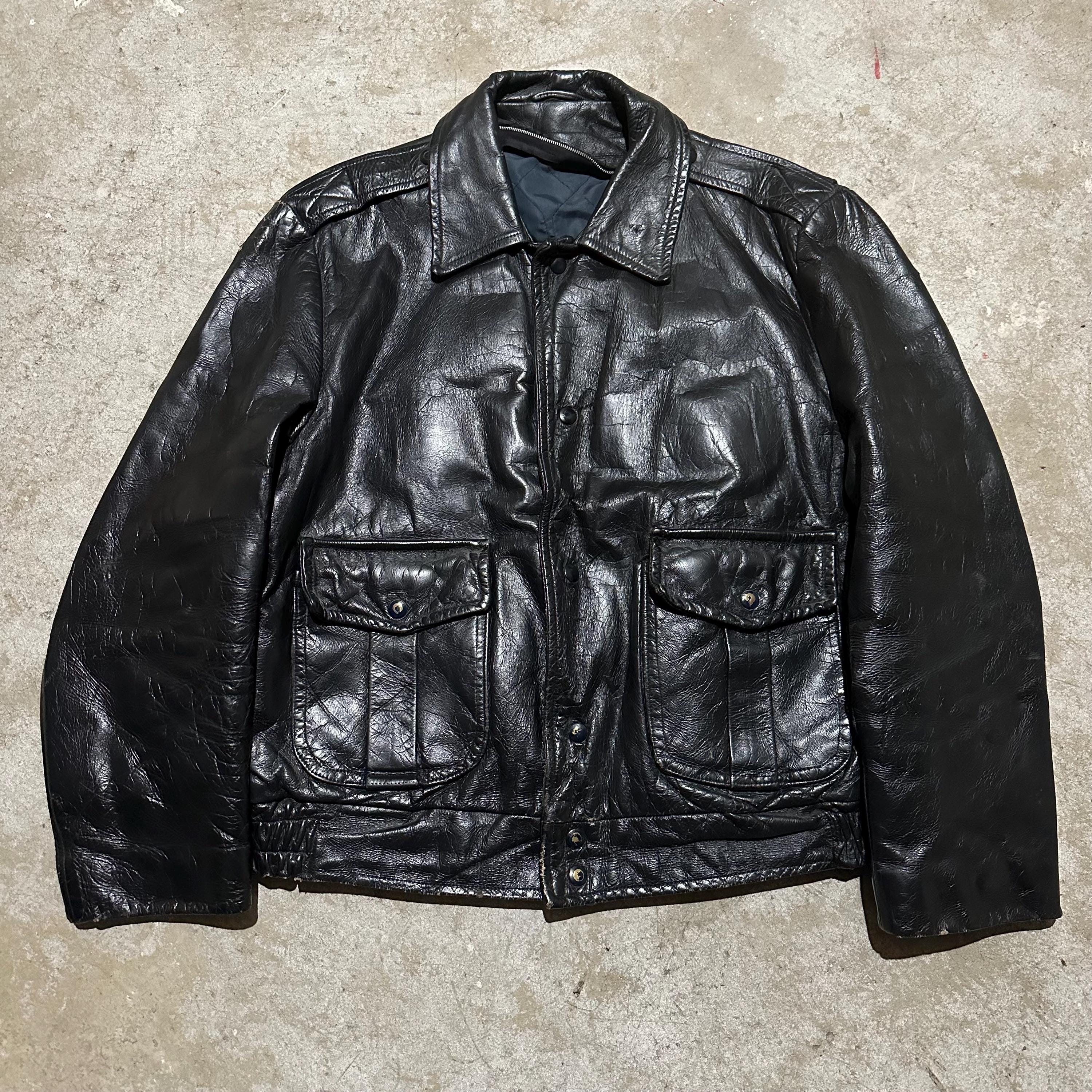 Vintage 70s Black Leather Jacket - Etsy