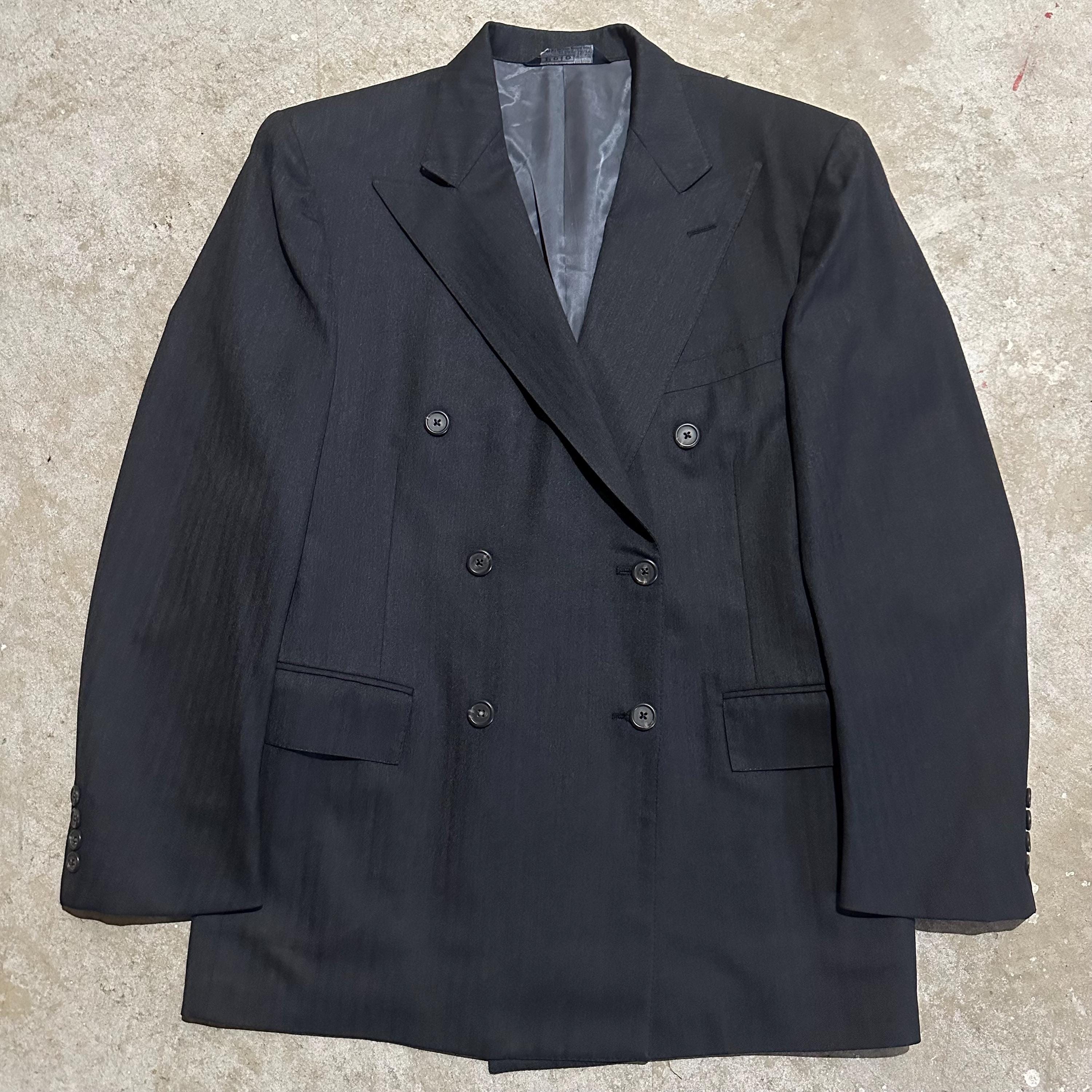 【90’s Ralph Lauren】Double Breasted Coat Vintage POLO RALPH LAUREN Blue Label Double-Breasted Navy