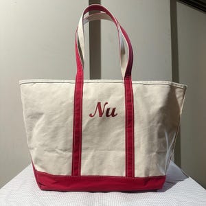 Vintage 90’s LL Bean Boat & Tote Freeport Maine Cavas Bag Extra Large ‘Seek The Noblest’ Heritage Essential