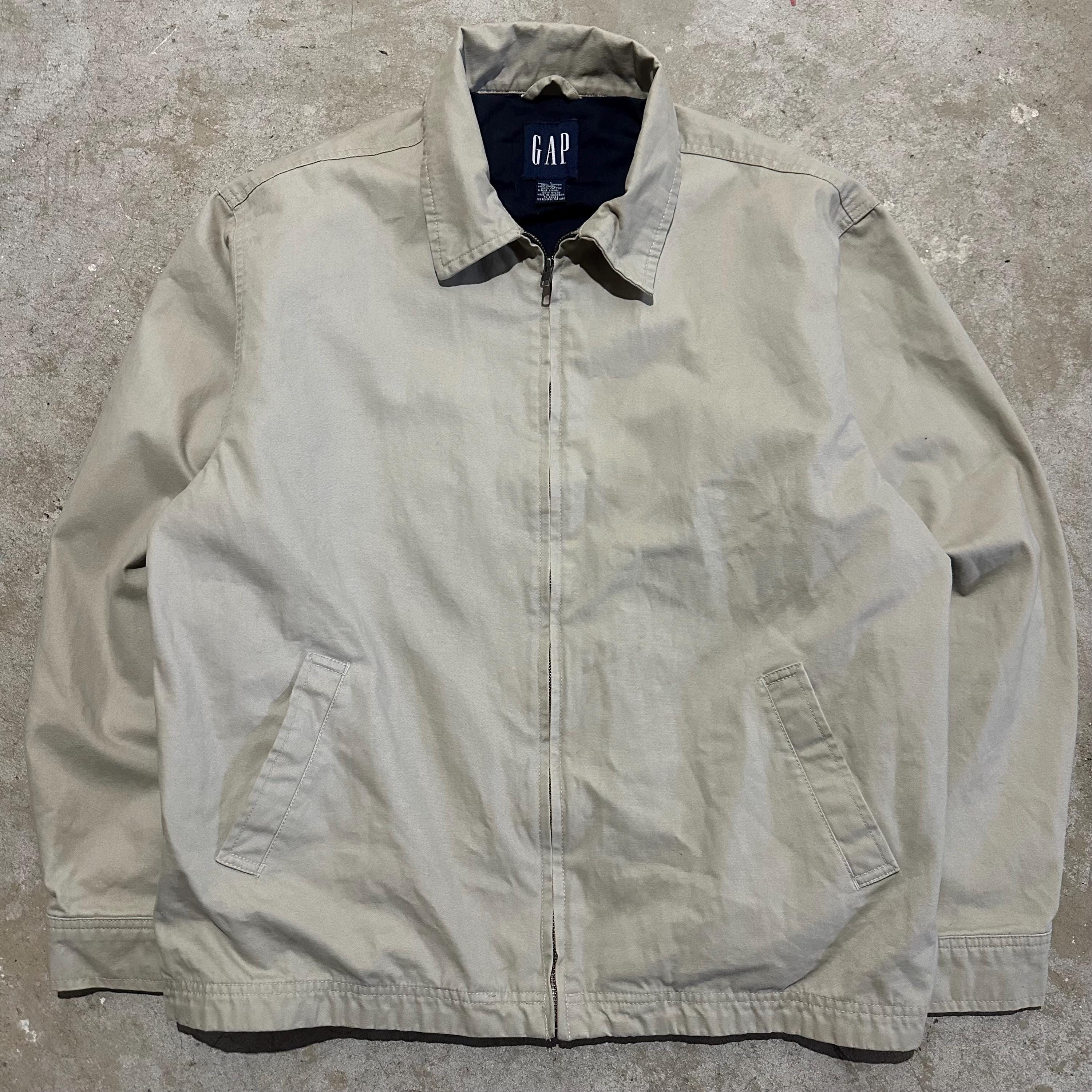 ジャケット・アウター 90s OLD GAP Khaki Harrington Jacket Vintage 90's Gap Essential Khaki Harrington Zip-up Jacket