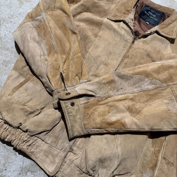 Vintage 90’s Italian Stone Patchwork Basic Brown … - image 2