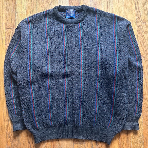 Vintage 90’s Pendleton Traditionals 100% Wool Virgin Wool Pullover Knit Sweater Size M Made In USA