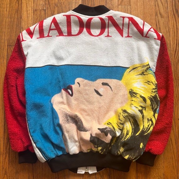 Vintage 1989 Madonna Tour Music Bomber Jacket Ter… - image 1