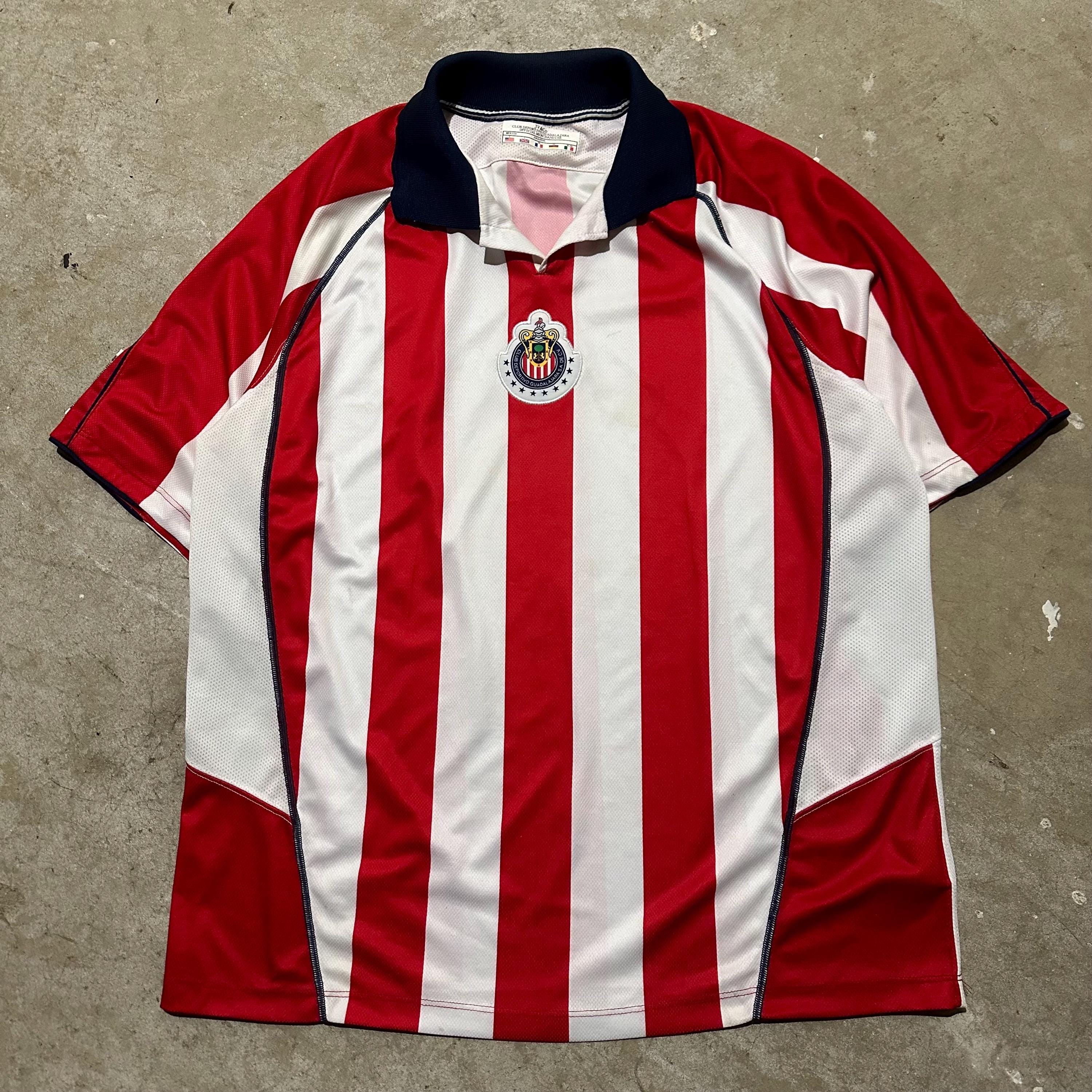Vintage 90's Chivas De Guadalajara Athletics Mexico Striped