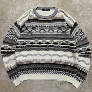 【USA古着】old-coogi 3d knit pure new wool Vintage Coogi Australia Cardigan Sweater Pure Wool 3D Knit