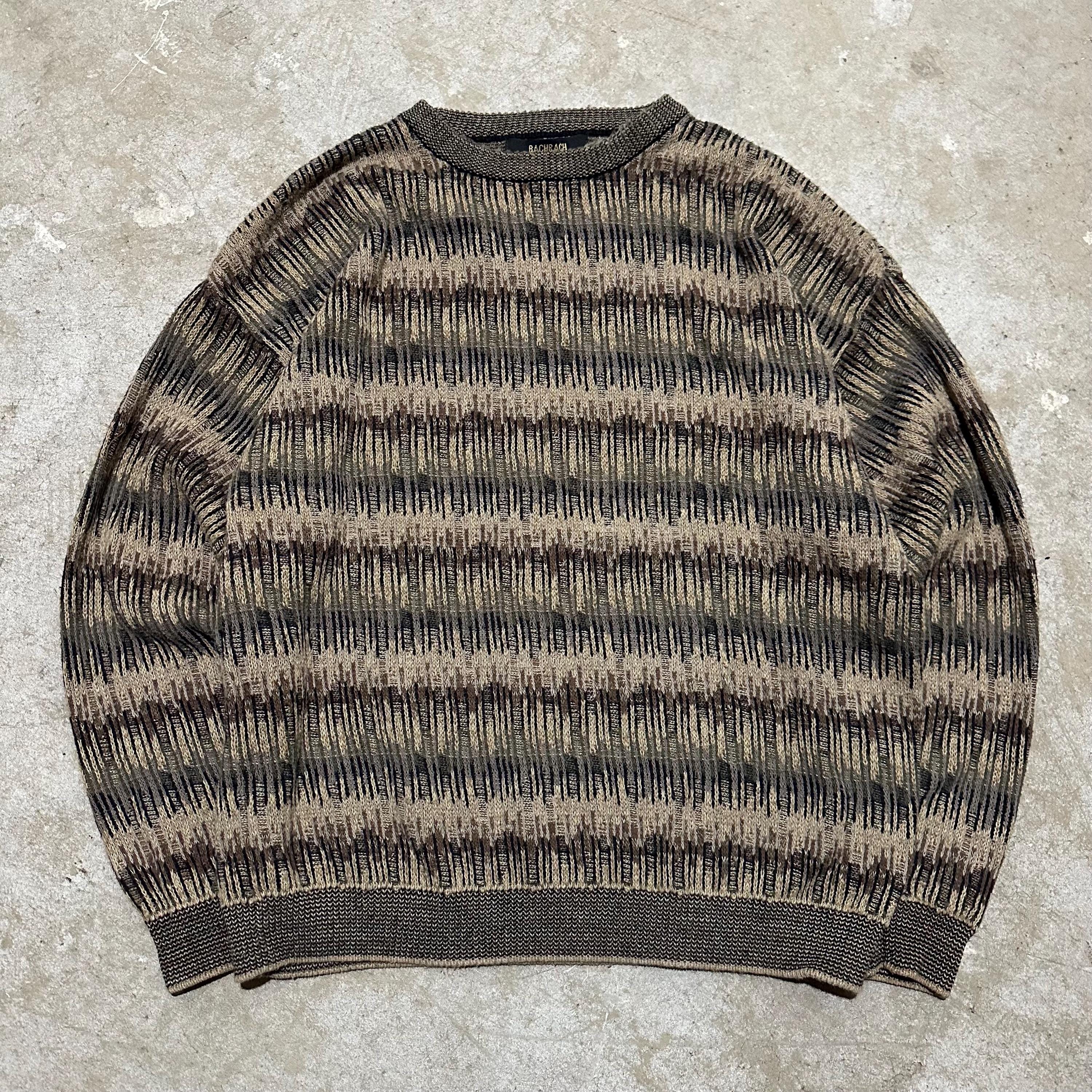 トップス BACHRACH vintage design crew neck knit Bachrach Sweater - Etsy