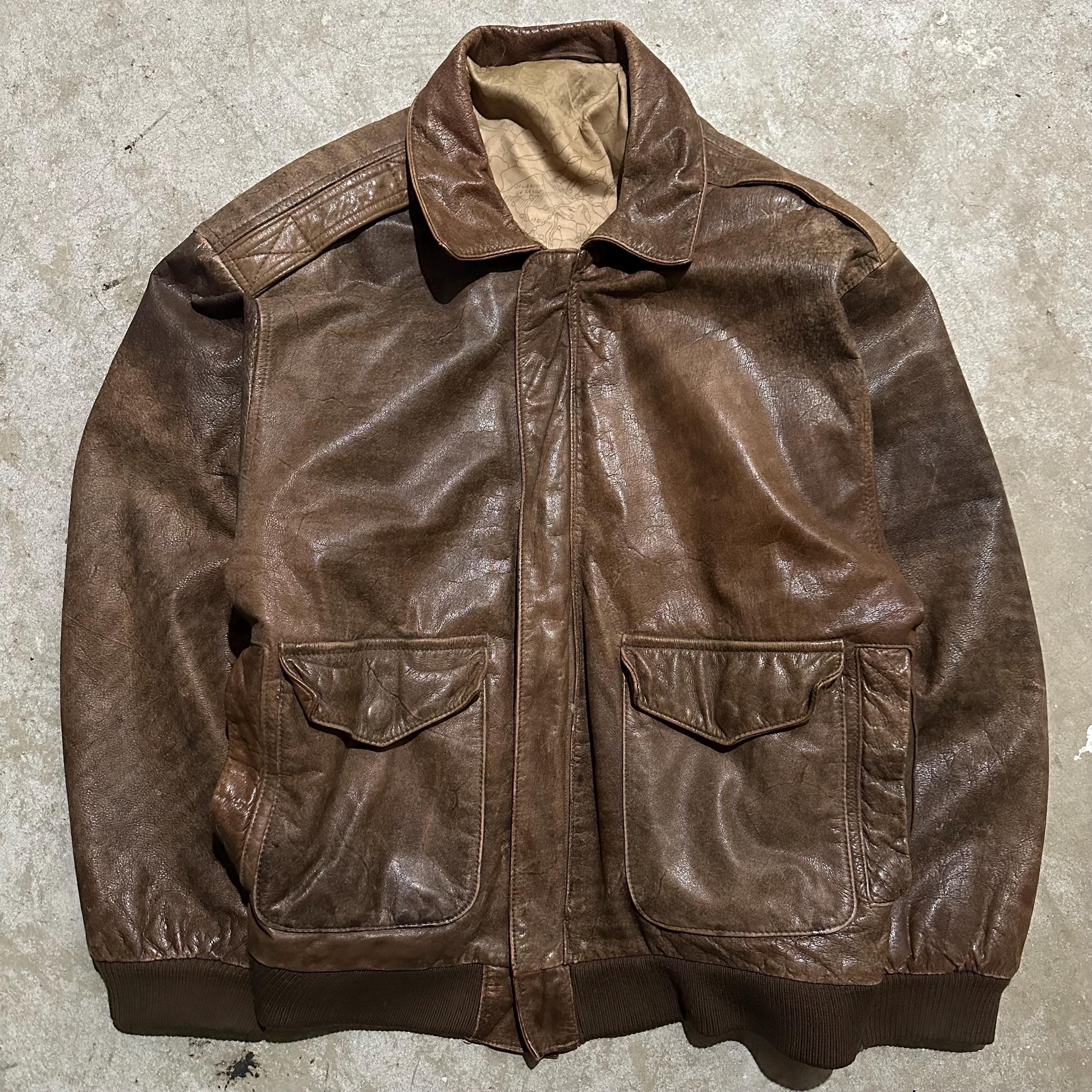 ジャケット・アウター vintage 50s leather jacket ITALY Vintage 50s H&A Black Leather Motorcycle Jacket Made in