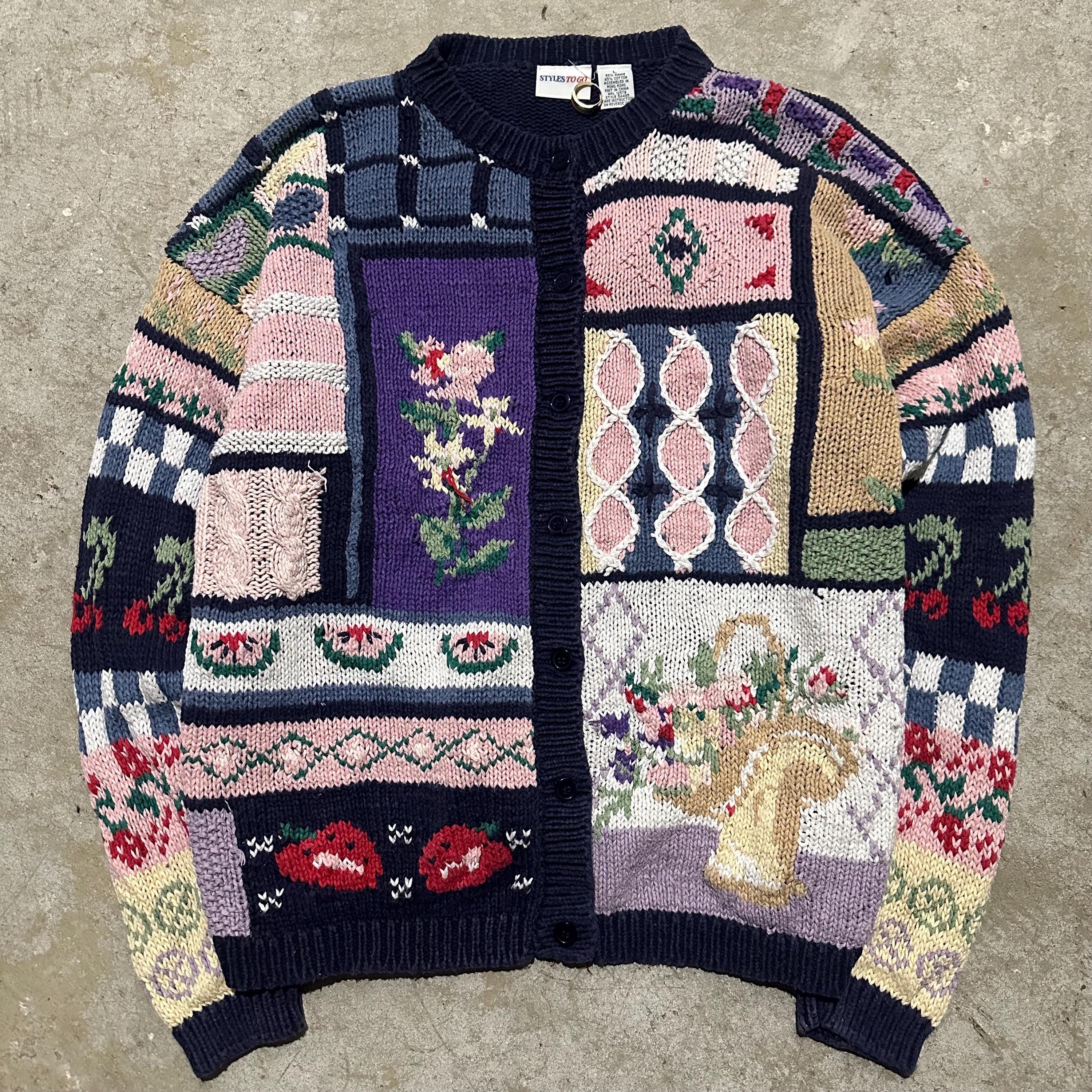 USA製 90sヴィンテージ EXPRESS TRICOT ジャガードセーター USA製 90sヴィンテージ EXPRESS TRICOT ジャガードセーター