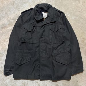 USA製　80s ALPHA INDUSTRIES M-65 黒 M アルファ USA製 80s ALPHA INDUSTRIES M-65 黒 M アルファ Alpha M65
