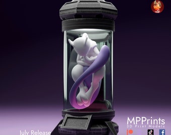 Mewtwo Pokemon Figura 140mm 0 200mm / Statua Pokemonfanart / regalo / pokemon tgc / anime