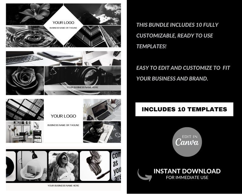 Facebook Cover Banner 10 Black & White Facebook Cover Templates Social