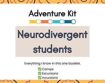 Kamp en excursies Inclusief planning Educatieve toolkit, dyslexievriendelijke afdrukbare activiteit Hulpmiddelen voor docenten, gids leermiddelen