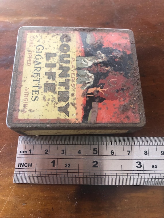 country life cigarettes Vintage Country Life Cigarette Tin