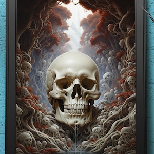 Skull Kingdom | Digital Art Print, Wall Art, AI Generated, AI Art, Digital Download, Home Decor, Printable