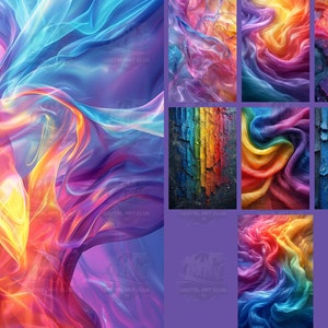 8 Colourful Abstract Backdrops Overlays | Overlays for Photoshop | Studio Backdrops | Digital Backdrops | Fine Art Textures