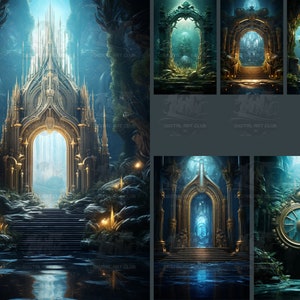 6 Ethereal Portal Backdrops Overlays | Overlays for Photoshop | Studio Backdrops | Digital Backdrops | Fine Art Textures
