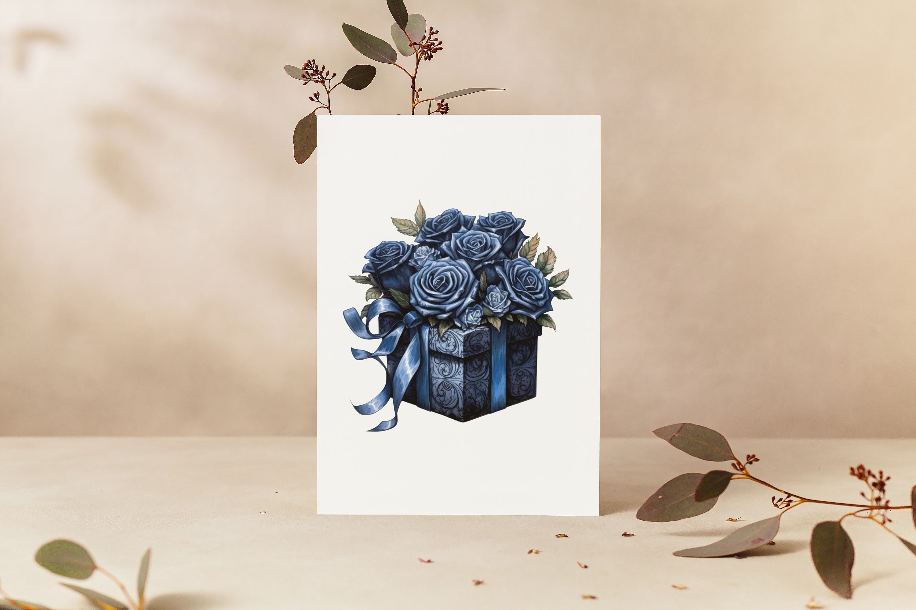 28 Gothic Gift Boxes Clipart Watercolor Floral Dark - Etsy