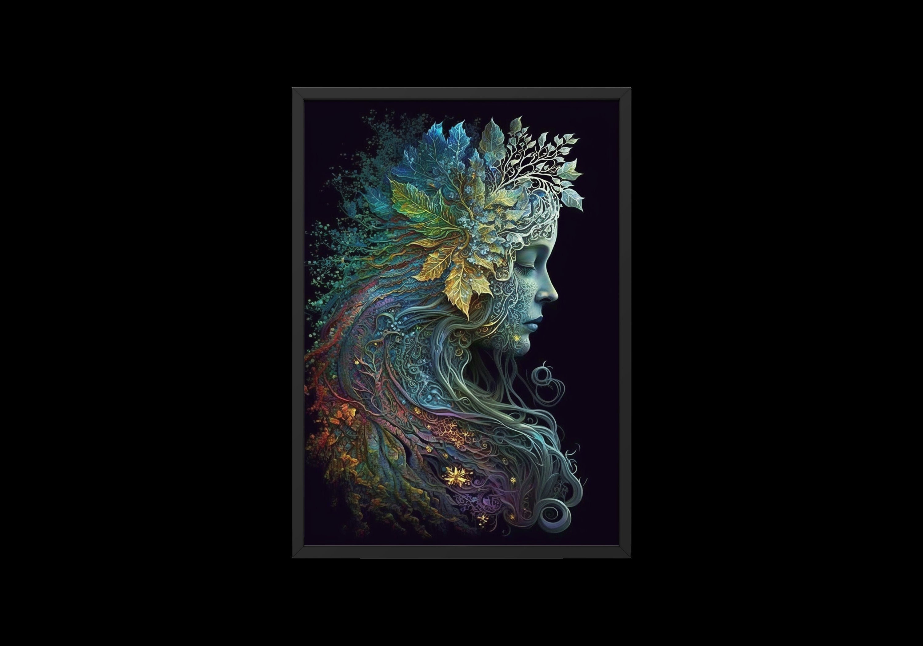 Nature Goddess | Digital Art Print, Wall Art, AI Generated, AI Art ...