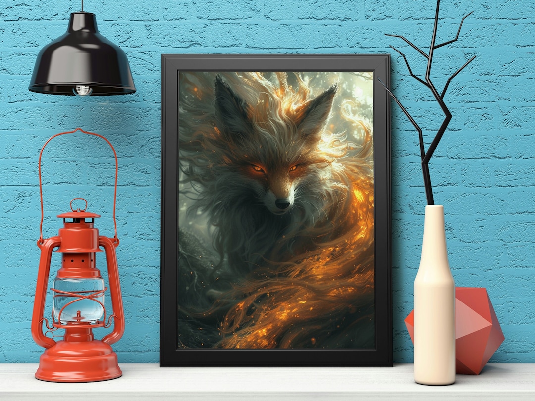 Fantasy Fuchs | Digital Art Print, Wandkunst, AI generiert, AI Art ...