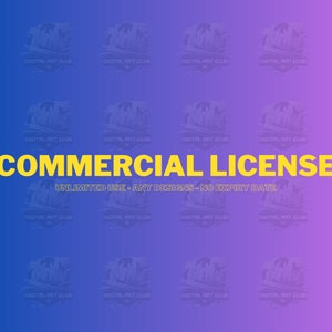Commercial License For All Designs - Unlimited Use - No Expiry Date