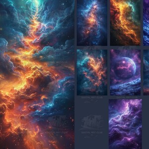 8 Deep Space Backdrops Overlays | Overlays for Photoshop | Studio Backdrops | Digital Backdrops | Fine Art Textures