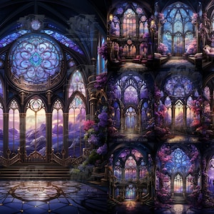 10 Fantasy Room Backdrops Overlays | Overlays for Photoshop | Studio Backdrops | Digital Backdrops | Fine Art Textures