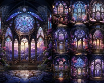 10 Fantasy Room Backdrops Overlays | Overlays for Photoshop | Studio Backdrops | Digital Backdrops | Fine Art Textures