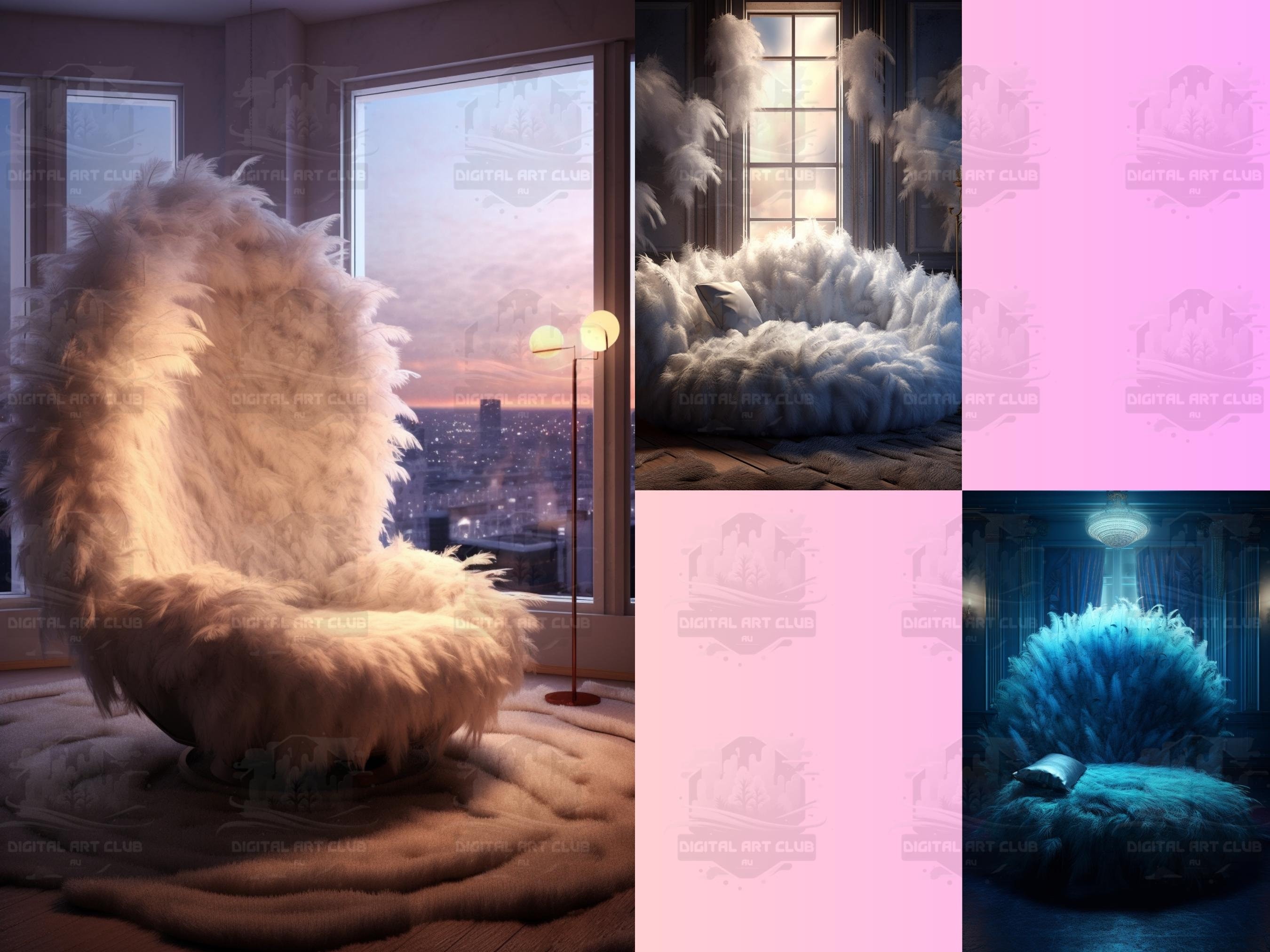 3 Feathers Sofa Backdrops Overlays Overlays for Etsy