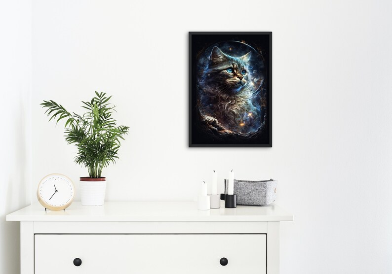 Surreal Kitty | Digital Art Print, Wall Art, AI Generated, AI Art ...