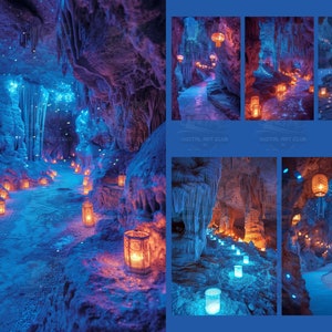6 Mystical Cavern Backdrops Overlays | Overlays for Photoshop | Studio Backdrops | Digital Backdrops | Fine Art Textures