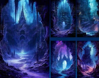 5 Fantasy World Backdrops Overlays | Overlays for Photoshop | Studio Backdrops | Digital Backdrops | Fine Art Textures
