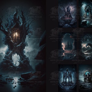 7 Dark Fantasy Background Backdrops Overlays | Overlays for Photoshop | Studio Backdrops | Digital Backdrops | Fine Art Textures