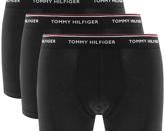 Tommy Hilfiger 3pk Mens Boxer Trunks Black