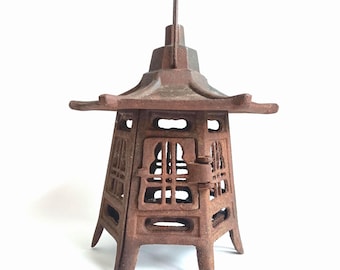 Japanese Cast Iron Pagoda Lantern Candle holder 8.4 lbs / 3.8 Kg