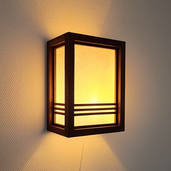 Japanese Wall Lamp - Etsy