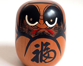 Japanese Daruma Kokeshi Wooden Doll 9 cm