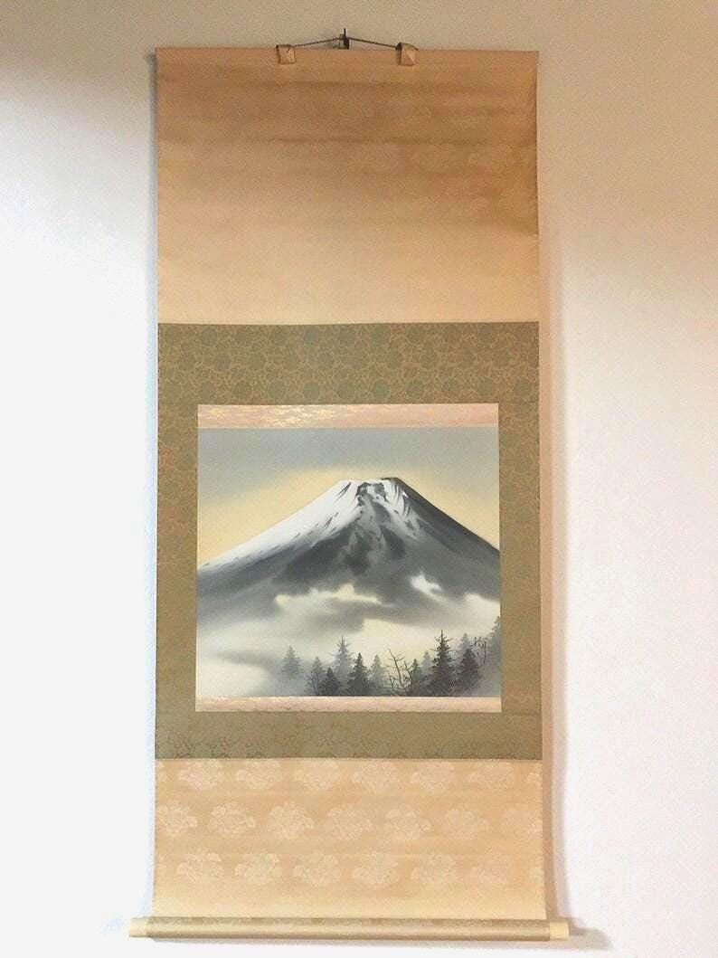 掛け軸　富士山 掛け軸 掛軸 富士山 - Etsy 日本