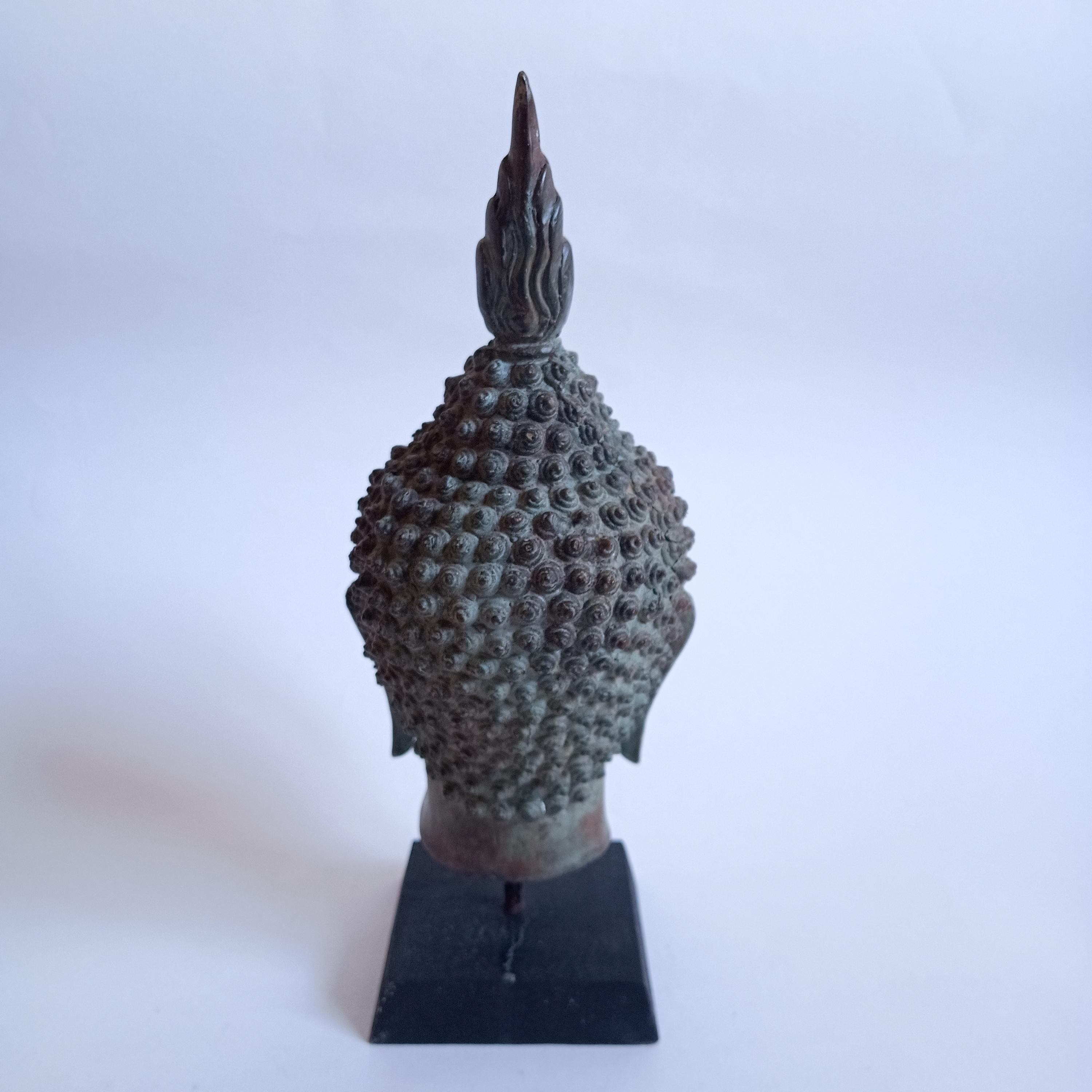 タイ産スコータイ様式の青銅製仏頭（30 cm / 12インチ） - Etsy 日本